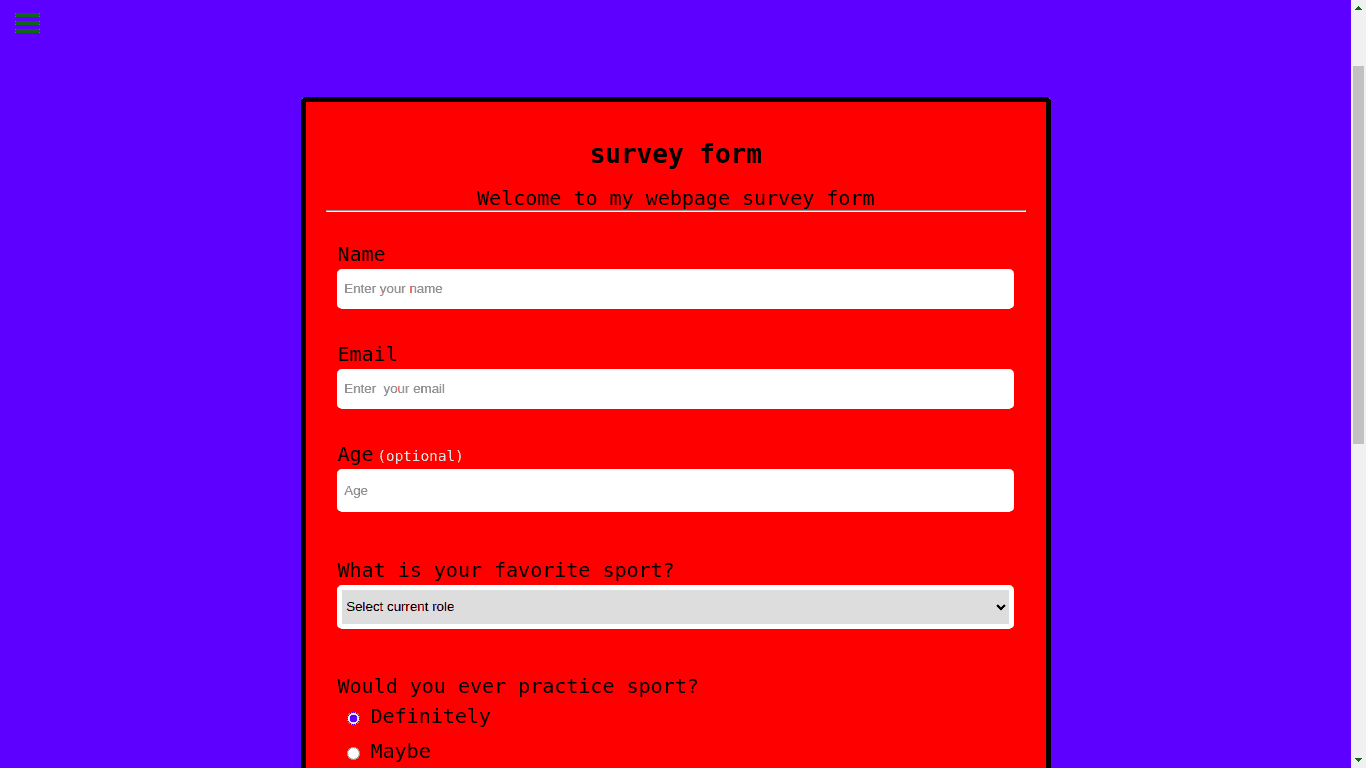 Survey Form