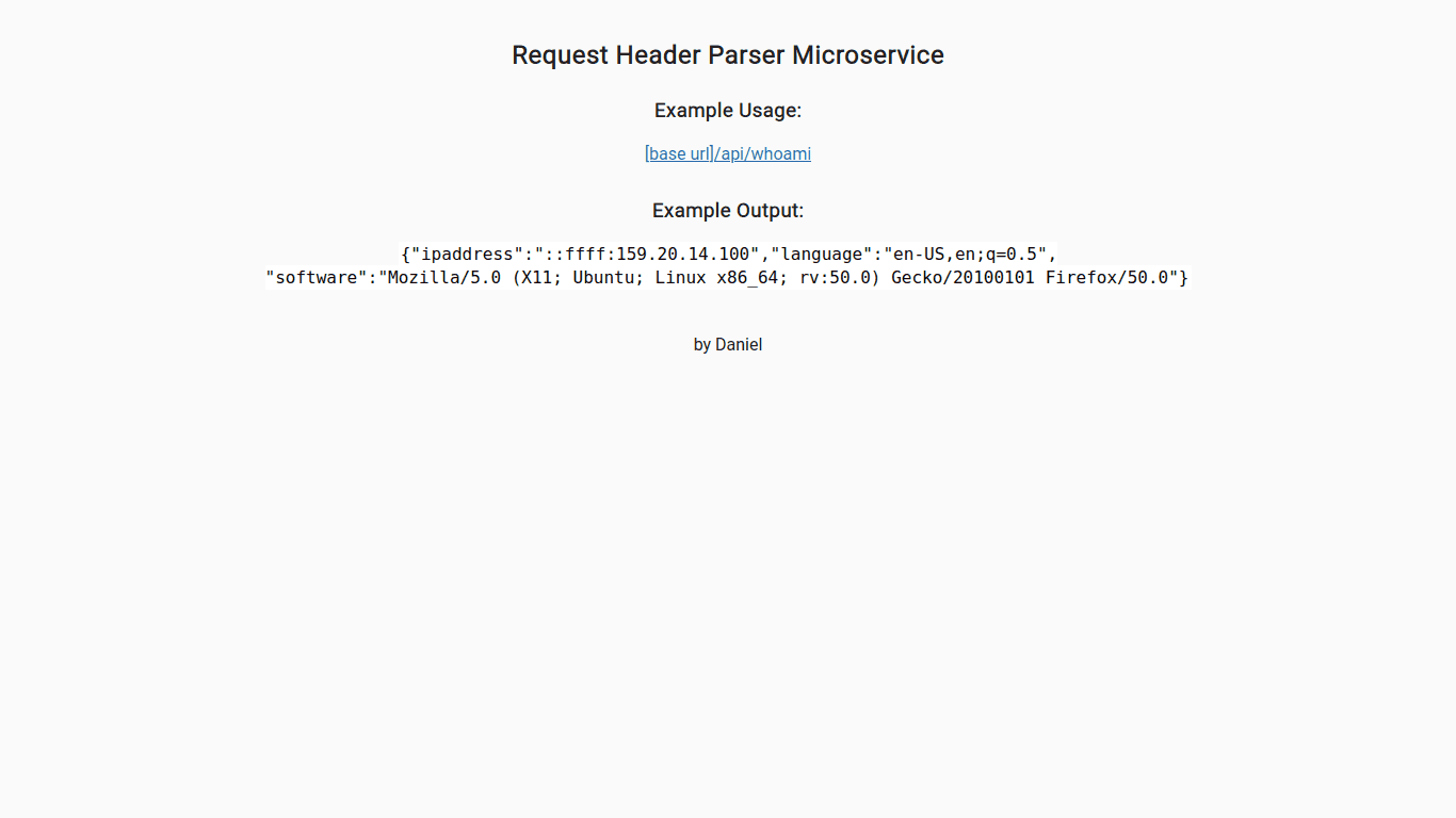 Microservice Header Parser